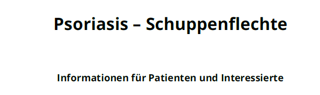 Psoriasis Ratgeber 2021 für Patient:innen und Interessierte